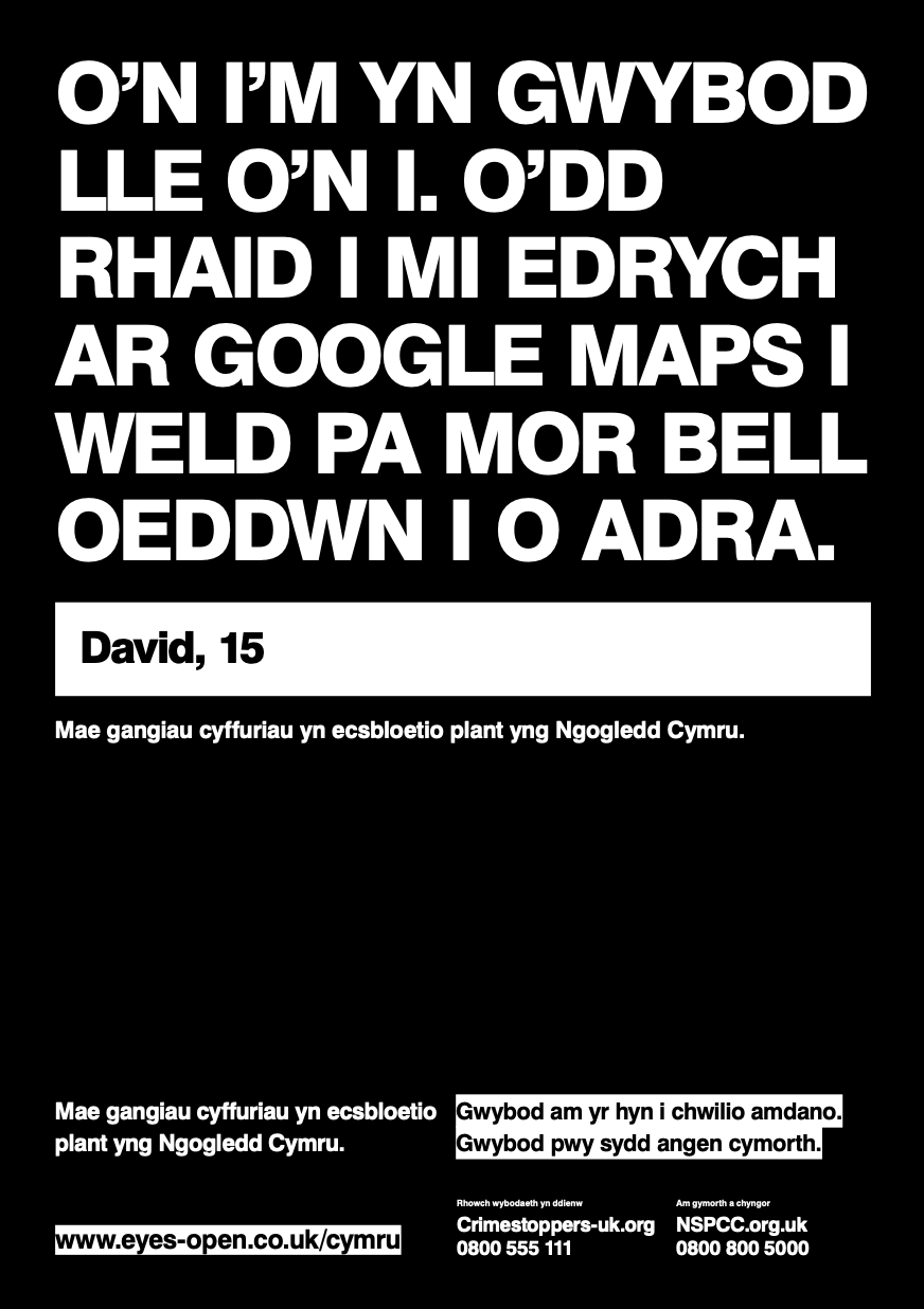 County Lines North Wales Welsh poster